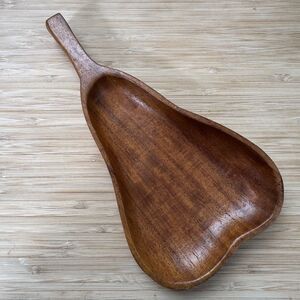Hand Carved Wooden Serving Tray Haiti Handmade Rustic Farmhouse Decor Scoop